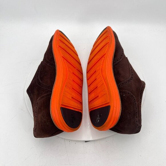 Cole Haan Lunargrand Men Size 11.5M Brown Suede Red Sole Derby Casual Shoes - Picture 9 of 13